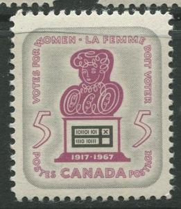 STAMP STATION PERTH Canada #470 Women Suffrage 50th Anniv. 1967 MNH CV$0.25