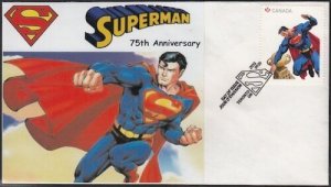 CANADA Sc #2679/83 SUPERMAN 75th ANN FIRST DAY COVER #25