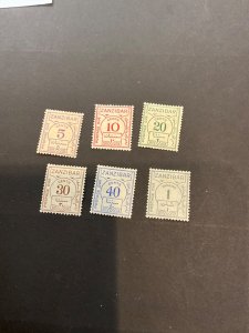 Stamps Zanzibar Scott #J18-23 hinged