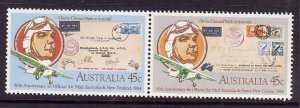 Australia-Sc#891a- id7-unused NH pair-Airmail service-Planes-1984-