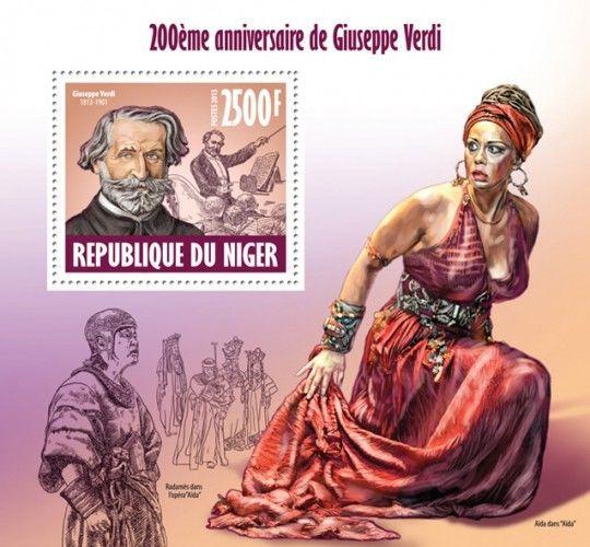 Giuseppe Verdi Classic Music Composers Komponisten Niger MNH stamp set