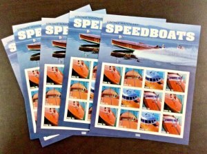 4160-4163  Vintage Mahogany Speedboats Lot of 5 sheets MNH 41c  Sheet of 12