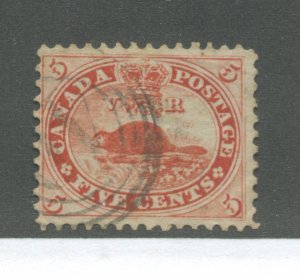 1859 5 cents Beaver used with 4 ring St. Thomas 40