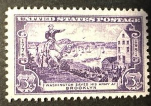 US # 1003 Battle of Brooklyn 3c 1951 Mint NH