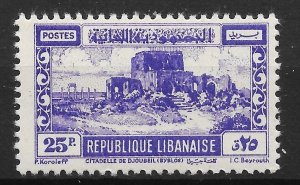 LEBANON SG400 1949 25p VIOLET MNH