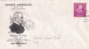 1940, Honoring Charles W. Eliot, Art Craft, FDC (E12708)