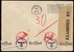 Germany WWII Internierten Internee POW Ottawa Canada Cover 80899