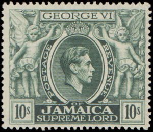 Jamaica #128, Incomplete Set, High Value, 1938, Hinged