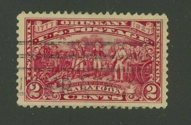 US 1927 2c carmine rose Burgoyne, Scott 644 used, Value = $2.10