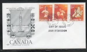 Canada #B7-9 Olympics FDC Rose Craft GP Hamilton Unaddr C931