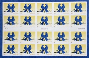 Scott 3976 a LOVE TRUE BLUE Pane of 20 US FC Non-denominated Stamps MNH 2006