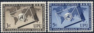 17-18 United Nations 1953 UPU MNH