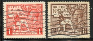 Great Britain #185-86, Used.