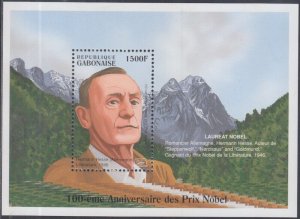 GABON Sc #806 MNH S/S HERMANN HESSE, NOBEL LAUREATE in LITERATURE