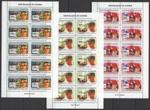 A1052 2007 Guinea Sport Champions Rossi Tiger Woods Clara Hughes ! 10Set Mnh