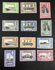 MOMEN: ST LUCIA SG #113-124 1936 MINT OG H/3NH(6d,1sh,5sh) £100+ LOT #68057*