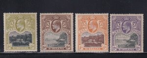 St Helena Scott # 52 - 55 VF OG previously hinged nice color cv $133 ! see pic !
