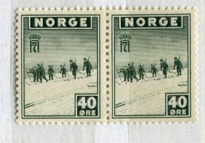 NORWAY; 1945 London Edition pictorial issue MINT MNH 40ore. PAIR