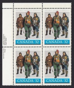 AIR FORCE * Canada 1984 #1043 MNH UL Block of 4