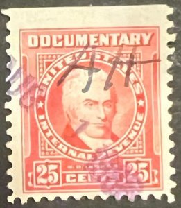 Scott#: R662 - S.D. Ingham 25¢ revenue used single stamp