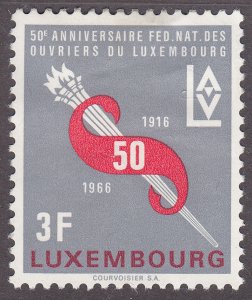 Luxembourg 435  Workers Federation 1966