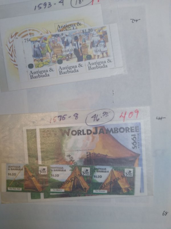 collection on pages Barbuda 929//1689 NH sets PS: CV $1878