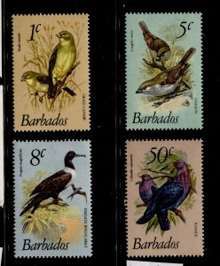 Barbados #495,497,498,506 Birds Issue MNH / MVLH