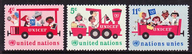 161-63 United Nations 1966 UNICEF MNH