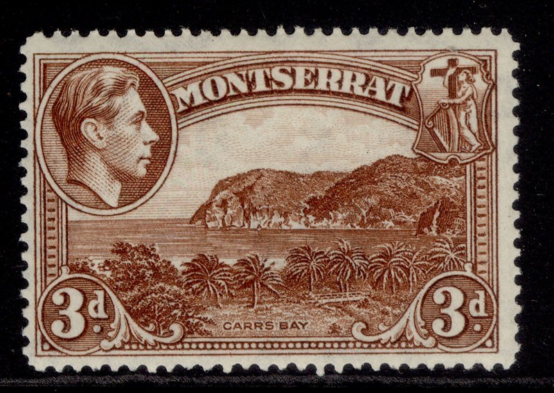 MONTSERRAT GVI SG106ab, 3d deep brown, M MINT.