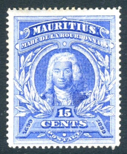 MAURITIUS-1899 Birth Centenary of LA Bourdonnais 15c Ultramarine Sg 136 M/M