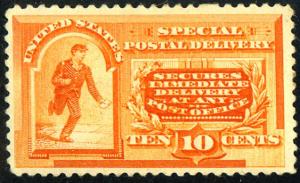 U.S. #E3 MINT OG  HR FIngerprints 