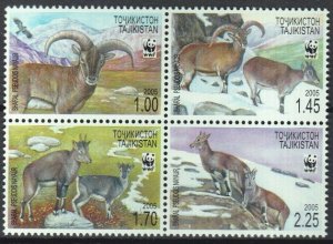 2005 Tajikistan 392-395VB WWF 7,50 €