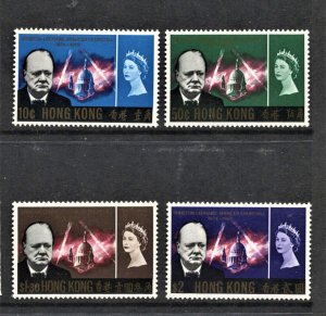 Hong Kong #225-228 Churchill Memorial Set MNH CV$55.00