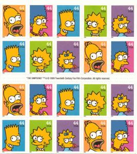 US 4399-03 - 44¢ The Simpsons Unused