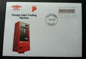 Singapore ATM Vending Machine 1990 General Post Office (Frama Label stamp FDC)