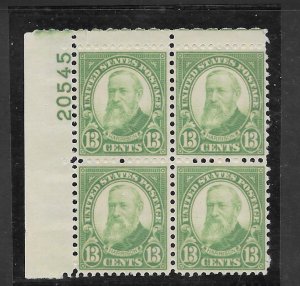 #694 MNH Plate Block