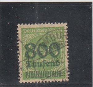 Germany  Scott#  266  Used  (1923 Surcharged)