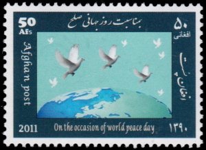 ✔️ AFGHANISTAN 2012 - WORLD PEACE DAY & DOVES - Sc. 1467 MNH ** [4AF29]