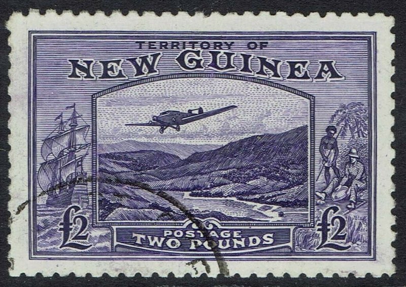 NEW GUINEA 1935 BULOLO AIRMAIL 2 POUNDS USED 