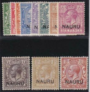 Nauru 1916-1923 SC 1-12 MLH Set