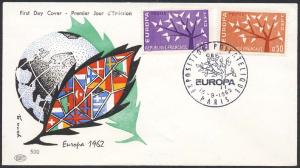 France 1962 Sc 1045-6 Europa CEPT Paris Philatelic FDC HR