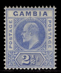 GAMBIA EDVII SG60, 2½d bright blue, LH MINT. Cat £18.