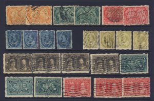 24x Canada Older Used stamps #51 52 53 91 92 96 97 98 Guide Value = $195.00