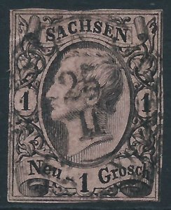 Saxony, Sc #10, 1ng Used