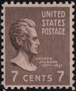 SC#812 7¢ Andrew Jackson (1938) MH