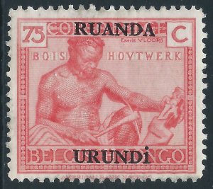 Ruanda-Urundi, Sc #29, 75c MH