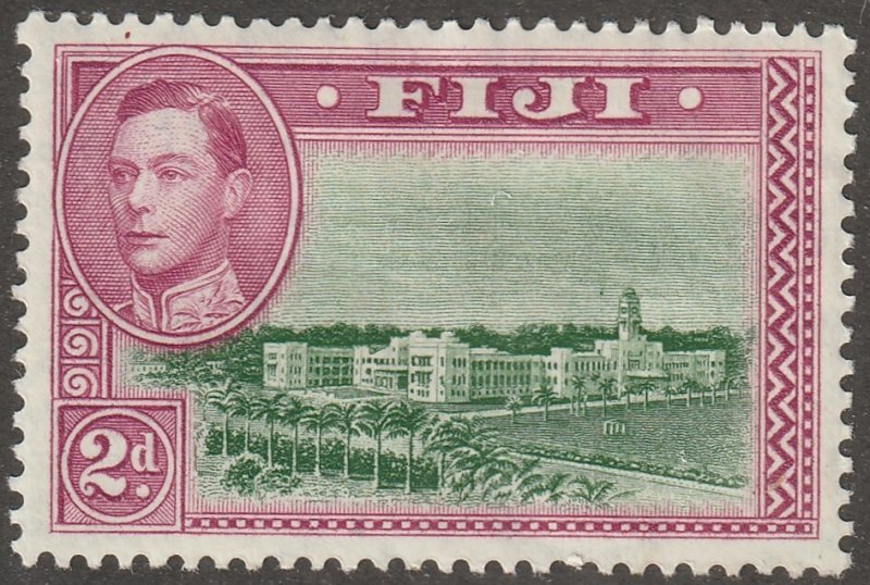 Fiji,stamp, Scott#121, used, hinged,  castle, 2d