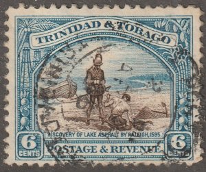 Trinidad and Tobago, stamp, Scott#37,  used, hinged,  Raleigh,