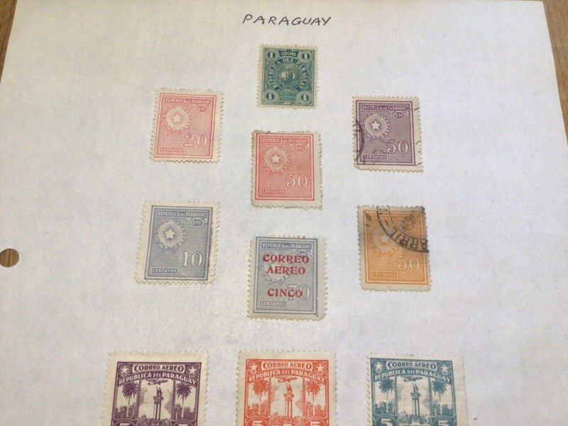 Paraguay  mounted mint  or used  2 stamp pages 62722 