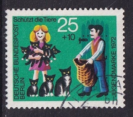 Germany  Berlin #9NB89  used  1972  child welfare 25pf